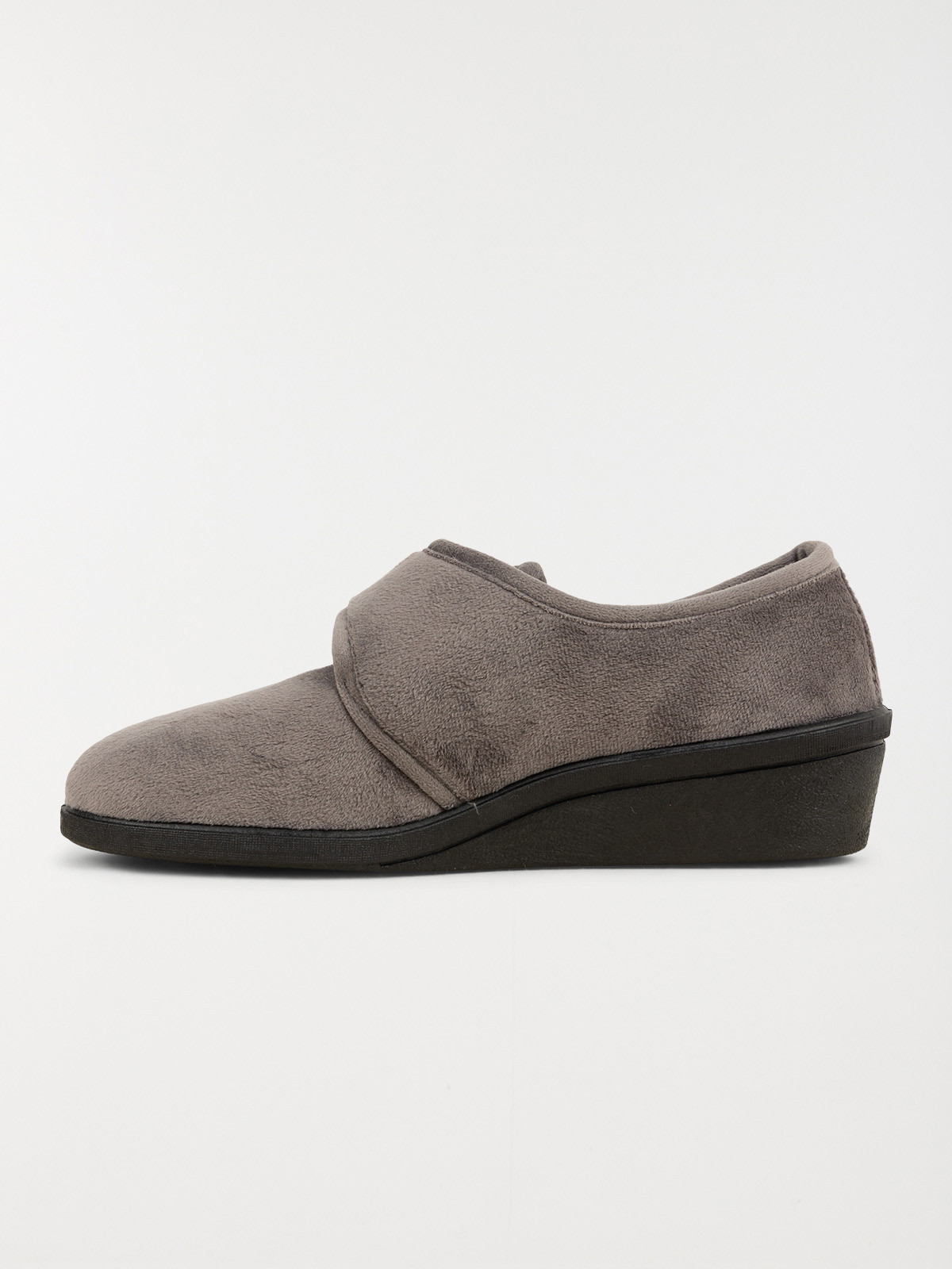 Chaussons compensés gris femme (36-41)