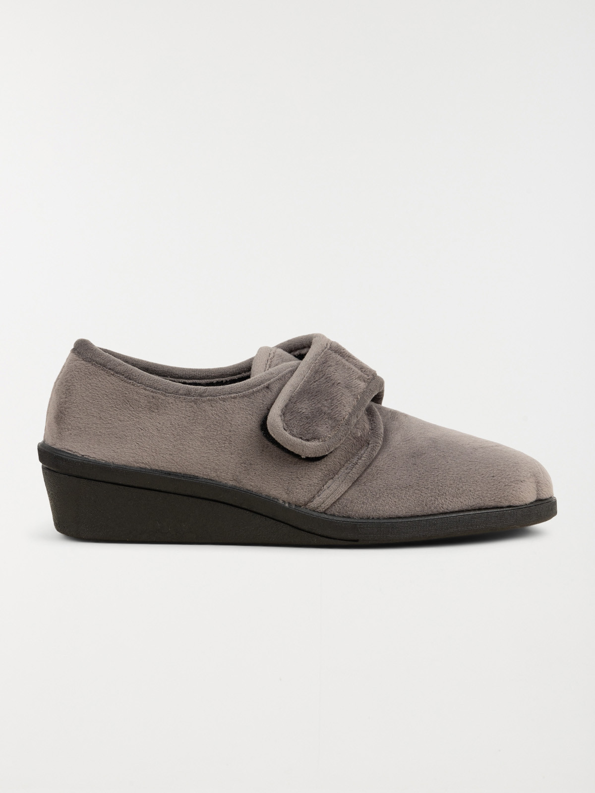 Chaussons compensés gris femme (36-41)