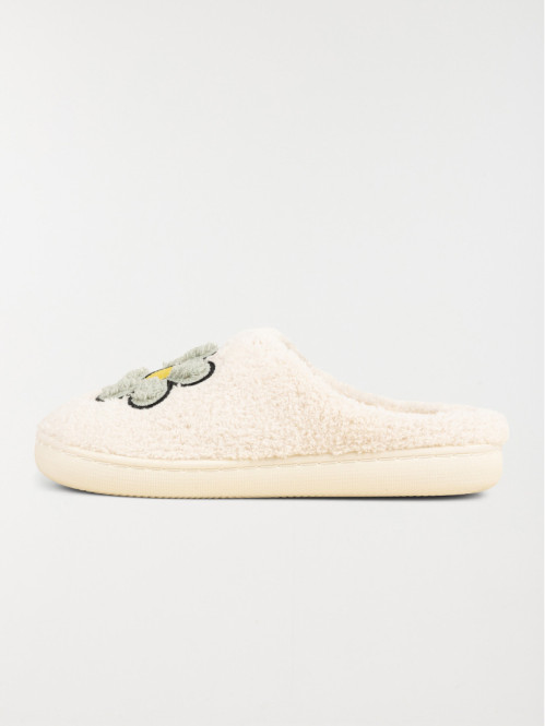 Chaussons mules fleur femme...