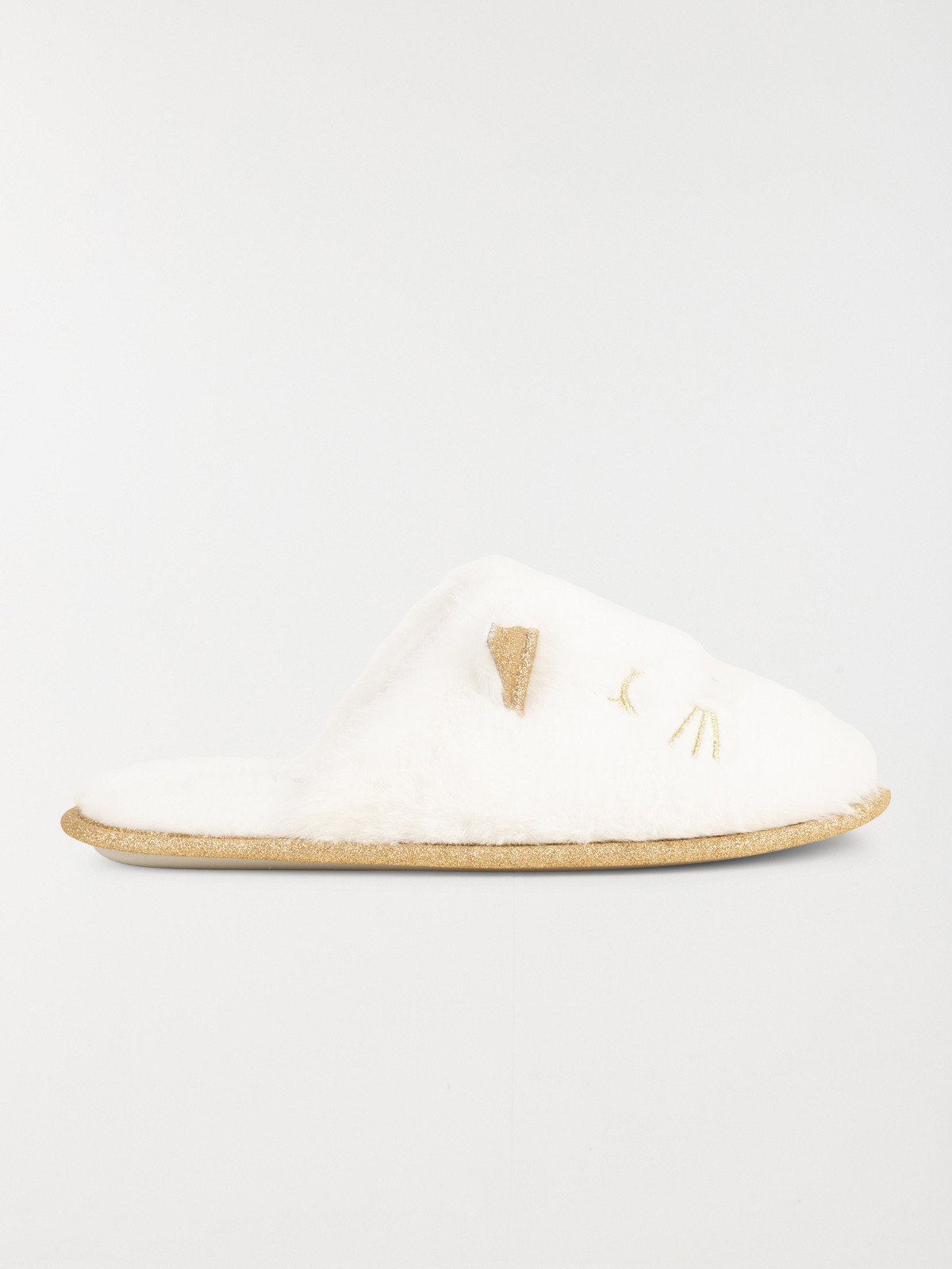 Chaussons blancs chat femme (36-41)