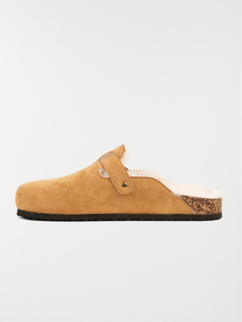 Mules plates femme beige (37-42)