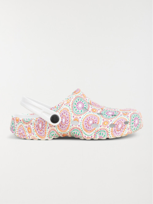 Sabots imprimés plastiques femme (36-41)