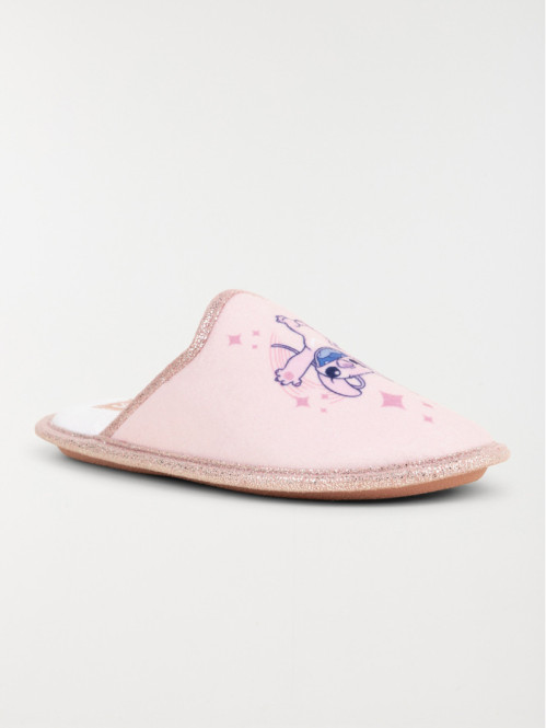 Chausson mule Stitch rose fille (31-35) Chausson mule Stitch rose fille (31-35)