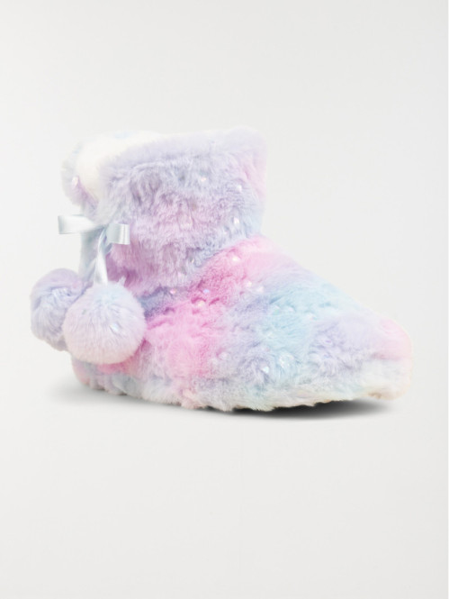 Chausson botte multicolore fille (31-35)