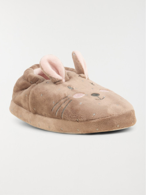 Chausson lapin fille marron (31-35) Chausson lapin fille marron (31-35)