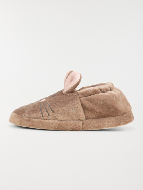 Chausson lapin fille marron (31-35) Chausson lapin fille marron (31-35)