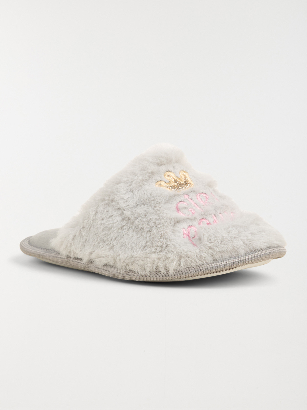 Chaussons mules message fille (31-35)