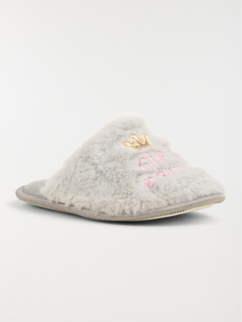 Chaussons mules message fille (31-35)