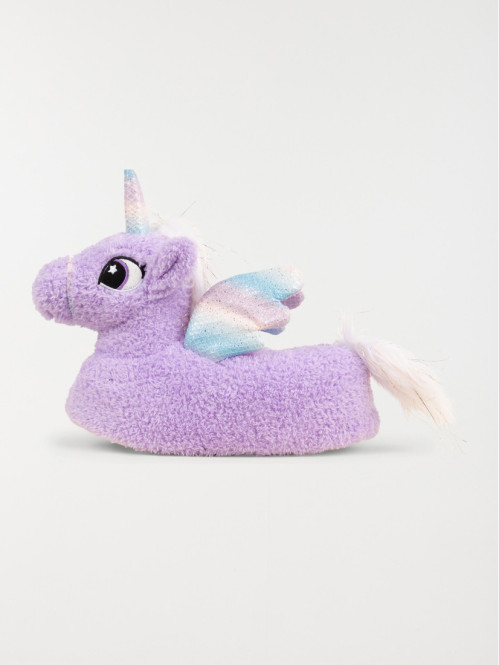 Chaussons licorne lilas...