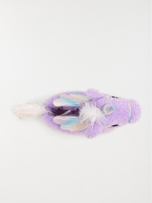 Chaussons licorne lilas...