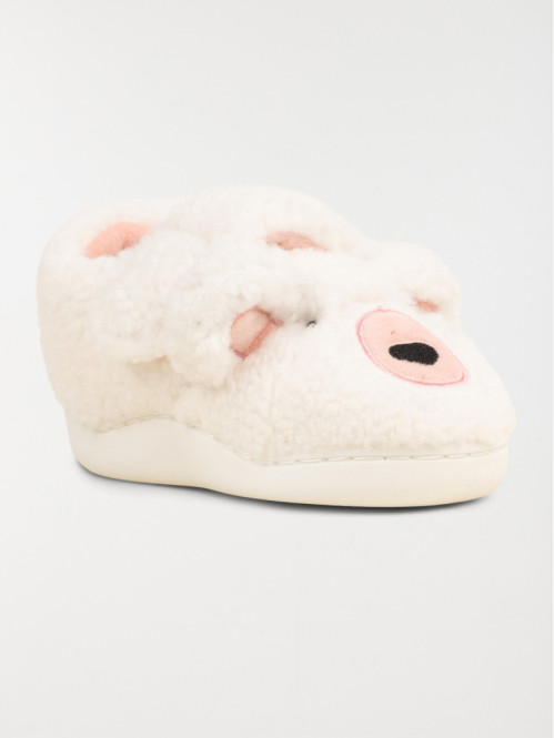 Chausson mouton beige fille...