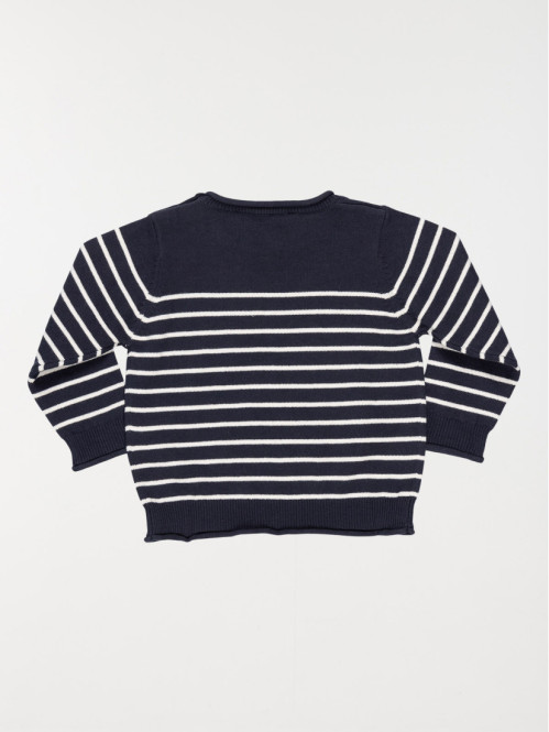 Pull marine rayé garçon...