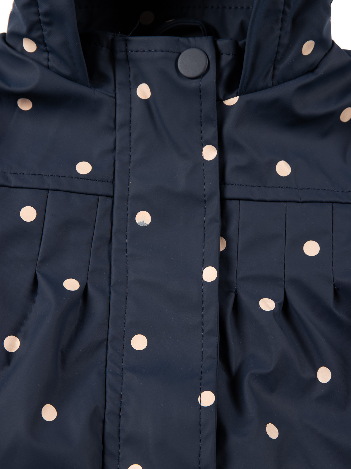 Parka ciré marine à pois fille (3-24M)