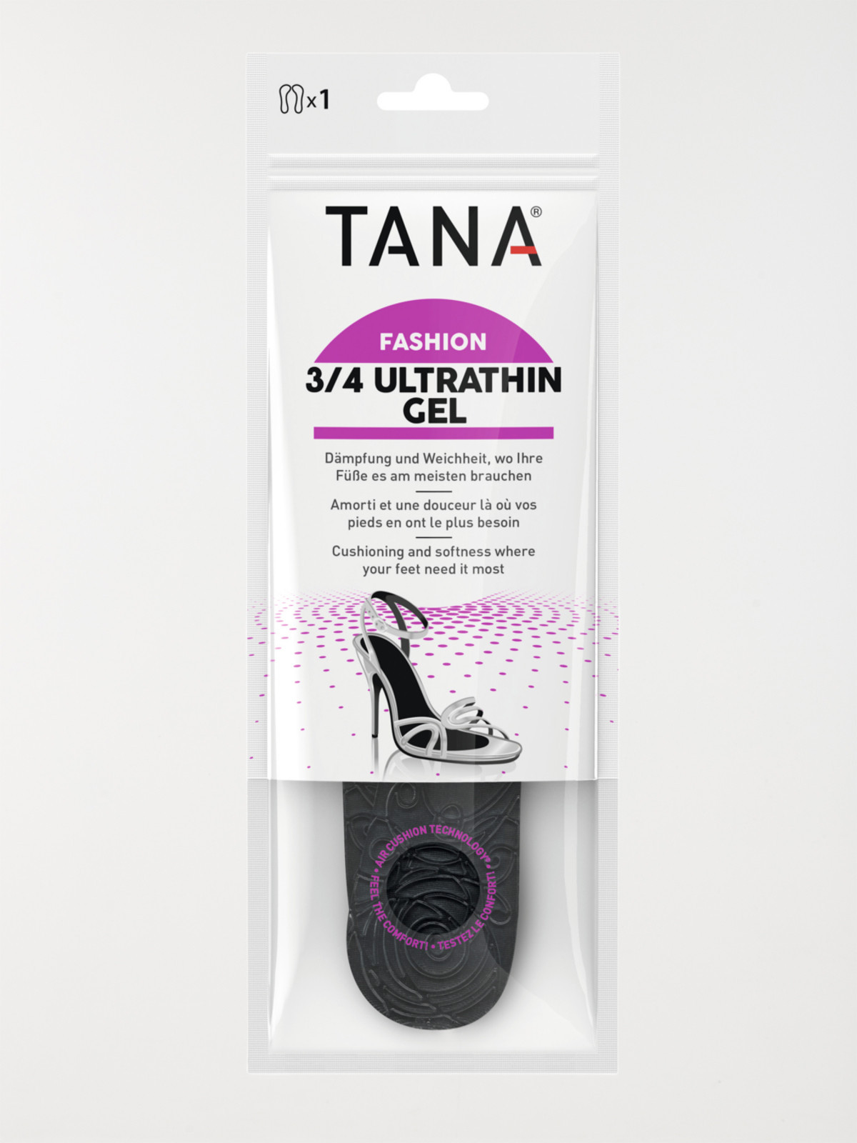 Semelle 3/4 TANA ultrafine gel (36-41)