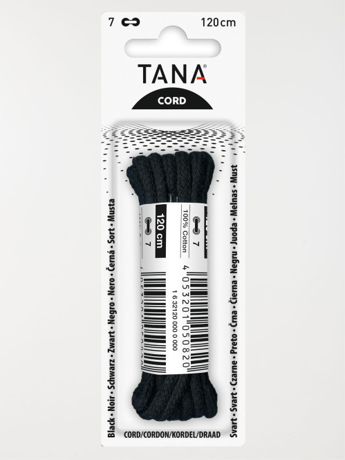 Lacets cordons noirs 120 cm 