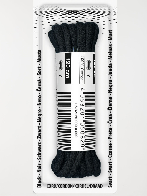 Lacets cordons noirs 120 cm 