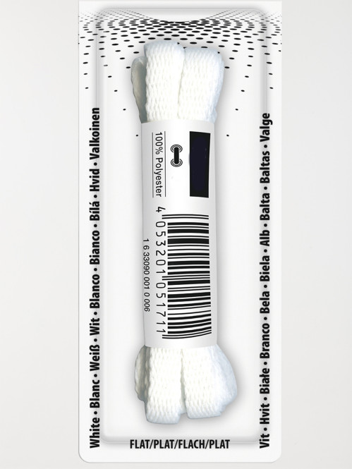 Lacets plats blancs 150 cm