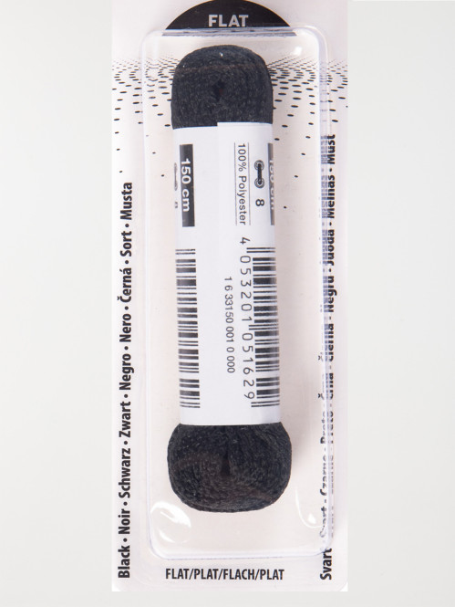 Lacets plats noirs 150 cm
