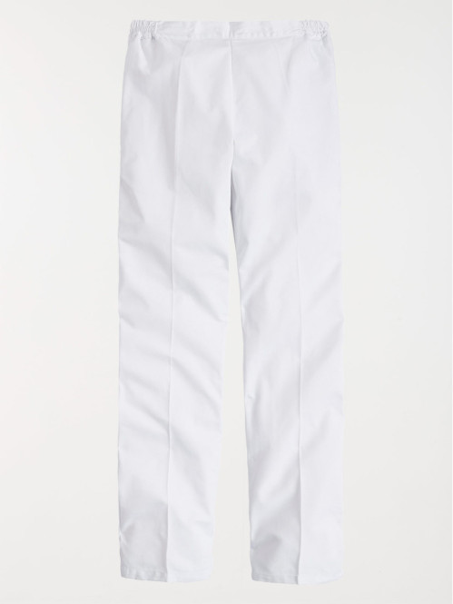 Pantalon blanc médical élastiqué