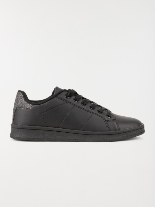 Baskets lacets noires femme...