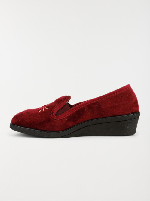 Chausson bordeaux femme...