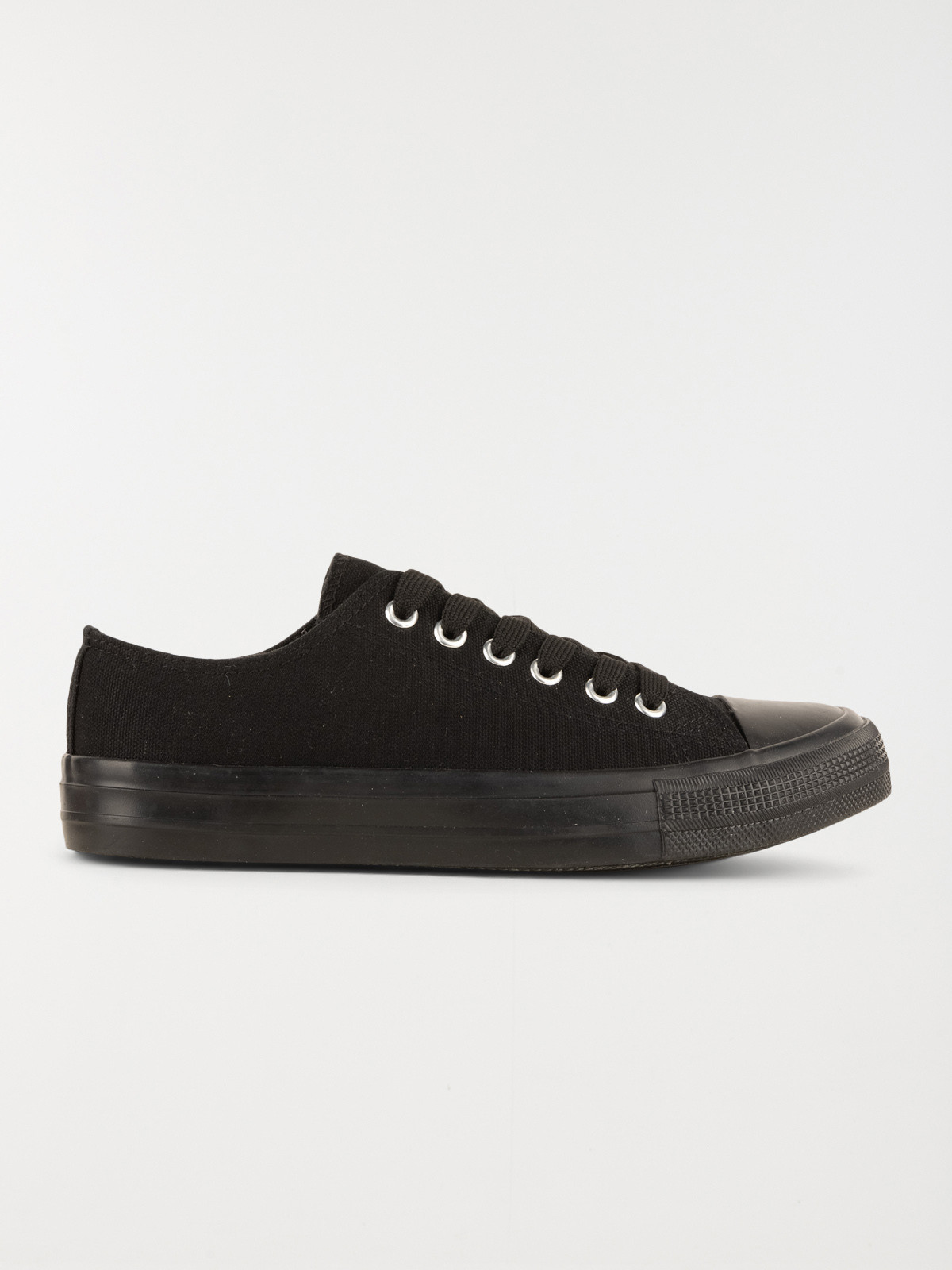Basket en toile noire femme outlet