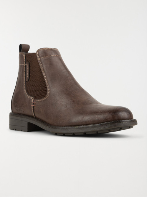 Bottines marrons zippées homme (40-46) Bottines marrons zippées homme (40-46)