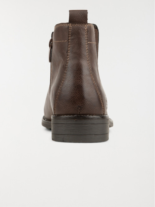 Bottines marrons zippées homme (40-46) Bottines marrons zippées homme (40-46)