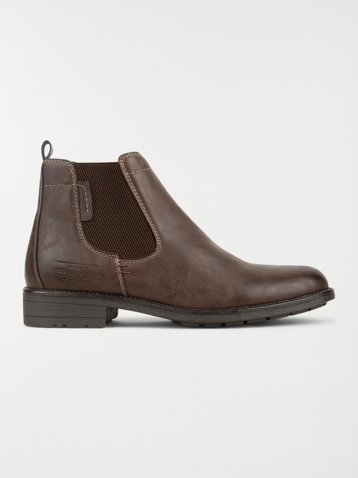 Bottines marrons zippées homme (40-46)