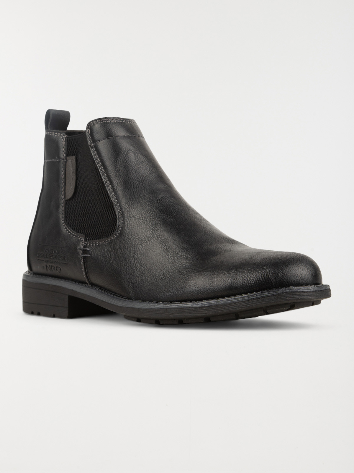 Bottines noires zippées homme (40-46)
