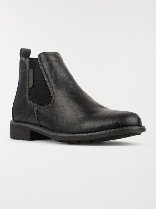 Bottines noires zippées homme (40-46)