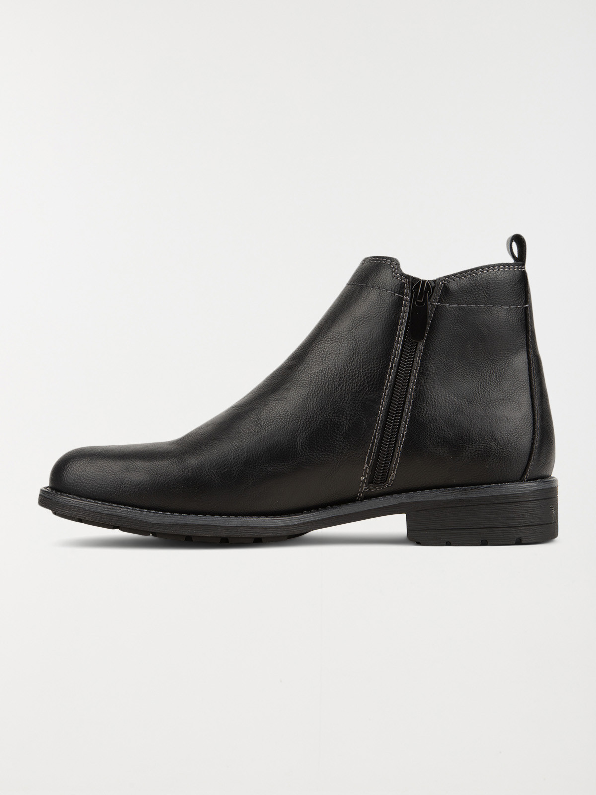 Bottines noires zippées homme (40-46)