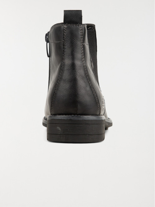 Bottines noires zippées homme (40-46)