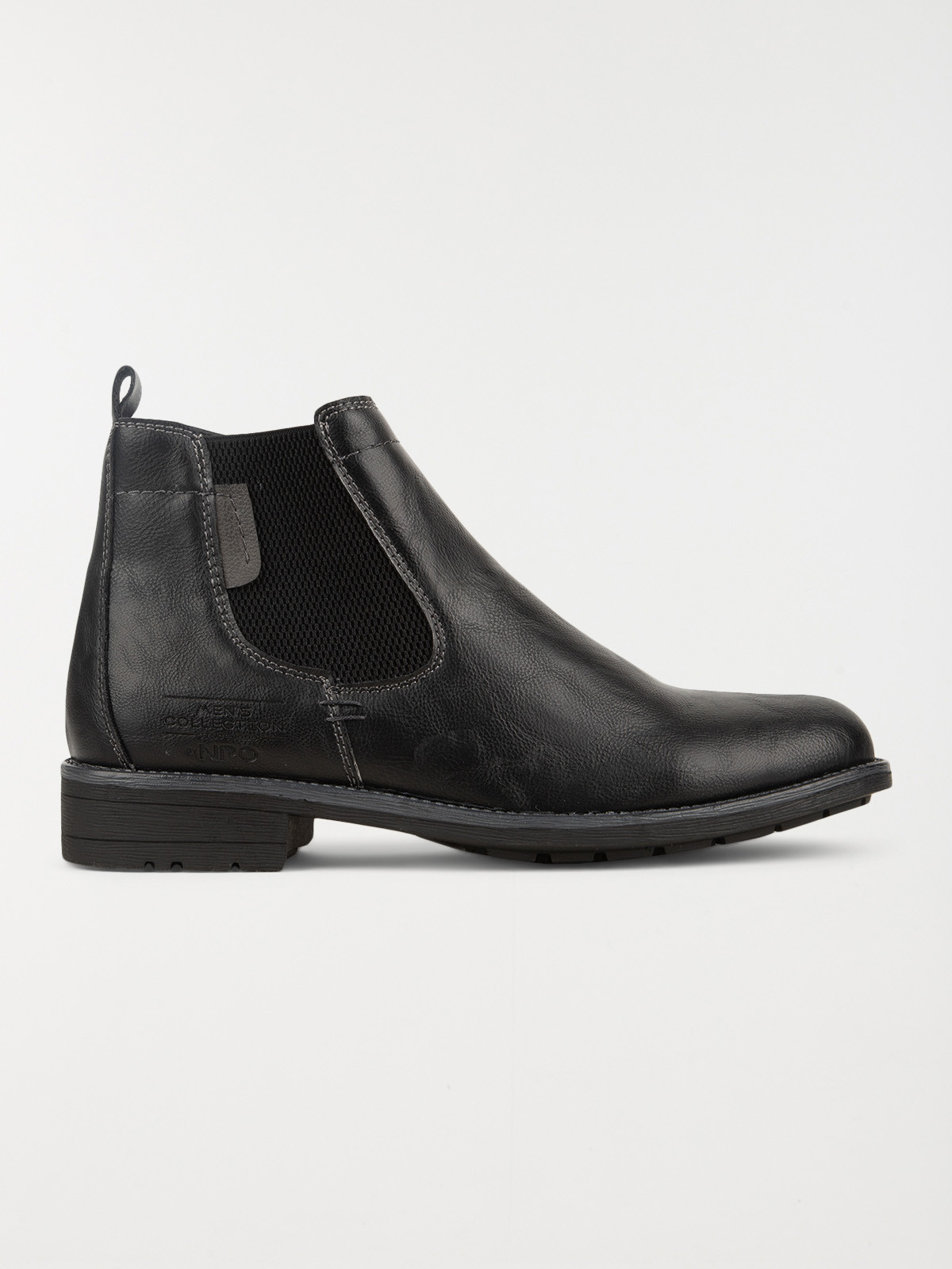 Bottines noires zippées homme (40-46)