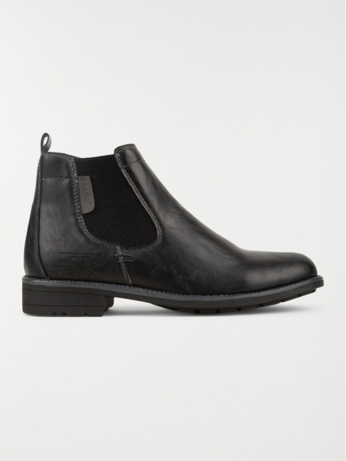Bottines noires zippées homme (40-46)