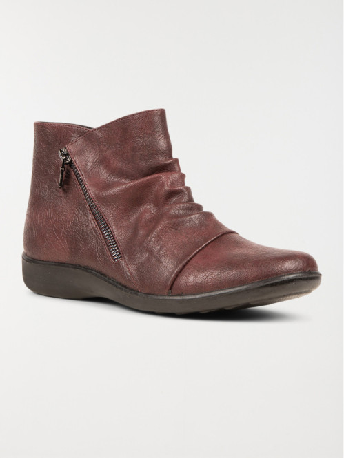 Bottines confort bordeaux...