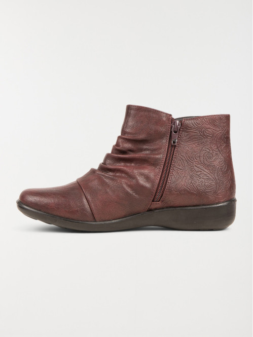 Bottines confort bordeaux...