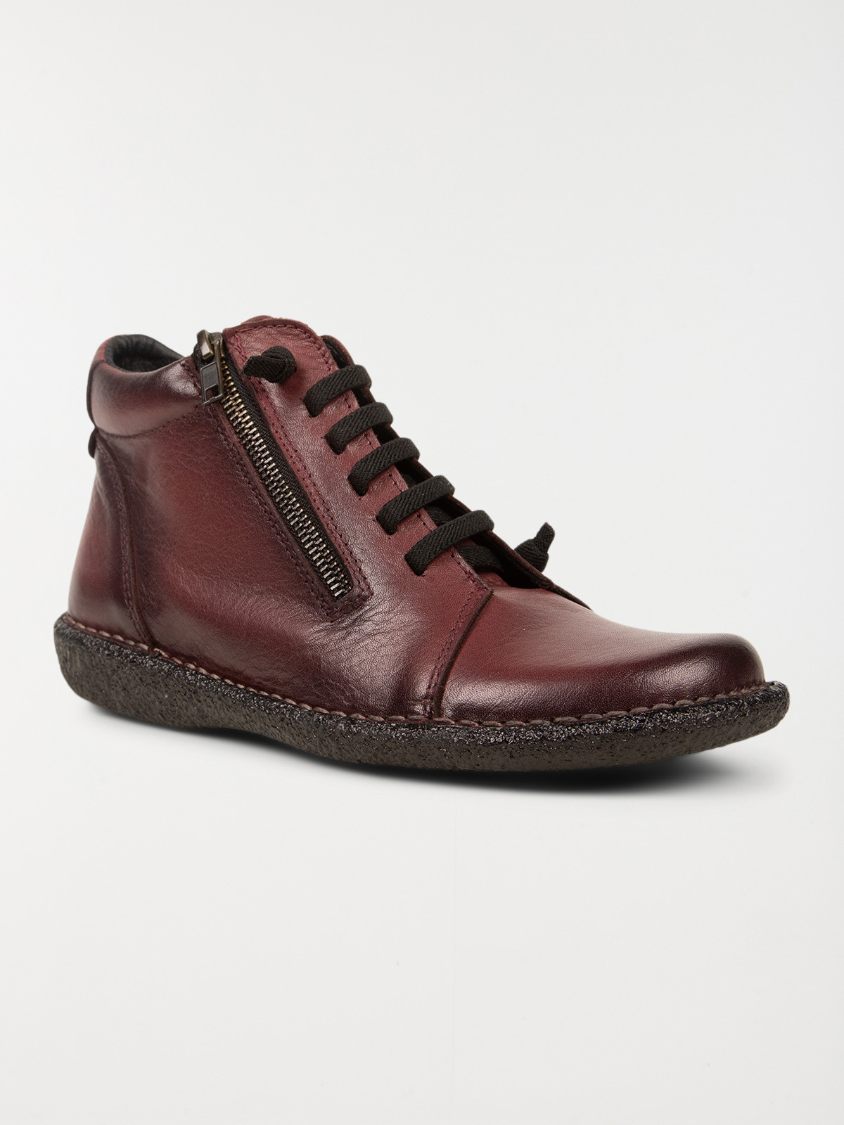 Bottines bordeaux lacet femme (36-41)