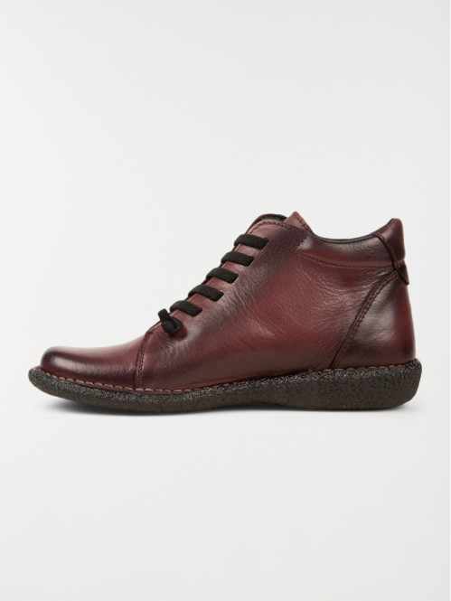 Bottines bordeaux lacet...