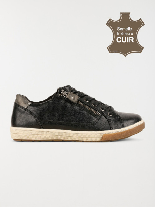 Baskets lacets noires femme (36-41)
