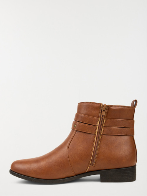 Bottines marrons 2 brides...