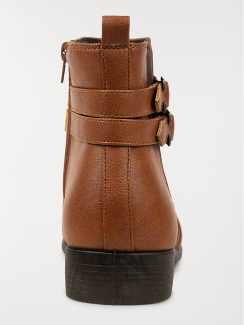 Bottines marrons 2 brides...