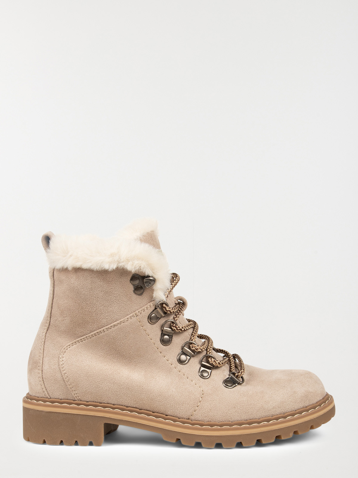 Bottes fourrées femme beige shop