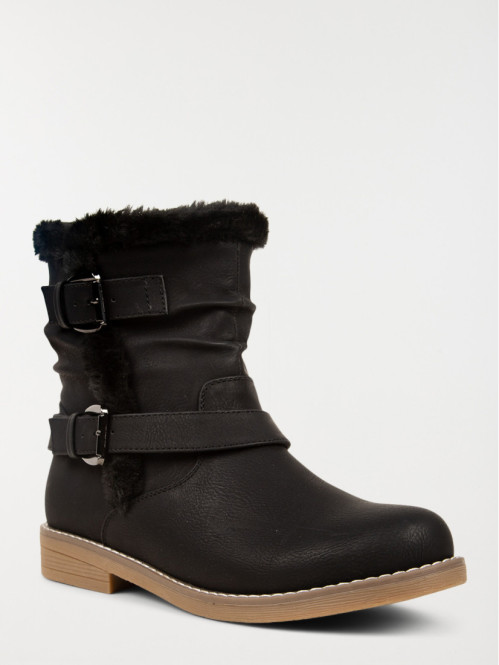 Bottines noires fourrées...