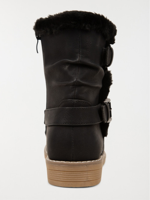 Bottines noires fourrées...