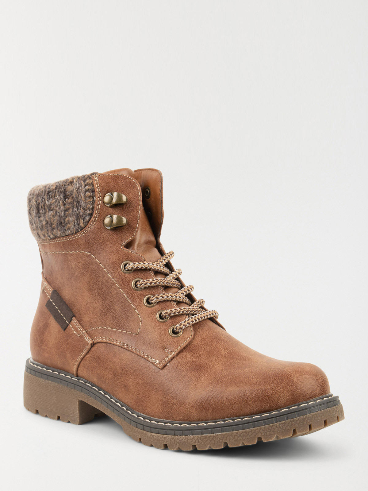 Bottines lacet zip marron femme (36-41) Bottines lacet zip marron femme (36-41)