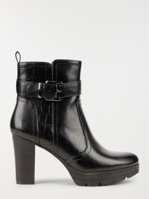 Bottines talon haut femme noir (36-40)