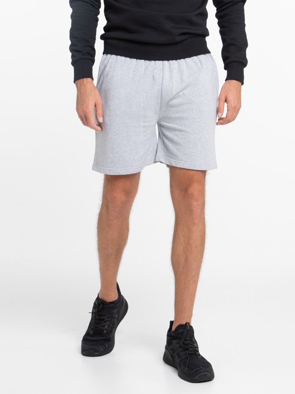 Short gris chiné homme