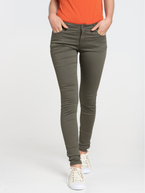 Pantalon skinny kaki quite femme