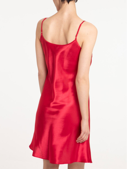 Nuisette satin framboise femme Nuisette satin framboise femme